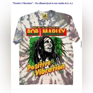 Online ceramics, Bob Marley Hand tie-dyed Large T-shirt “ positive vibration”